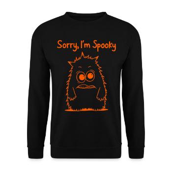 Sorry, I'm Spooky - Funny Monster - Unisex Sweatshirt - black - Front - Alina (178cm) & Michal (187cm)
