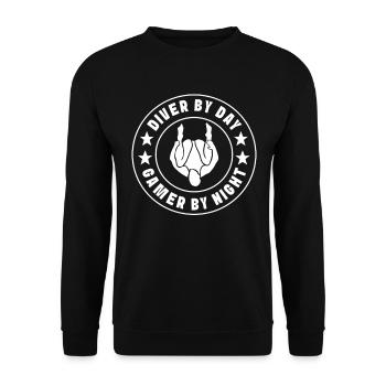 Kunstspringen Turmspringer Sprungbrett - Unisex Pullover - Schwarz - Vorne - Alina (178cm) & Michal (187cm)