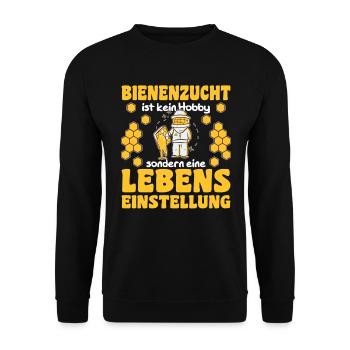 Beekeeper Bee Design for Beekeepers - Unisex Sweatshirt - black - Front - Alina (178cm) & Michal (187cm)
