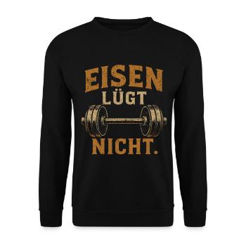Fitness Schmerz Trainingsshirt für Bodybuilder - Unisex Pullover - Schwarz - Vorne - Alina (178cm) & Michal (187cm)