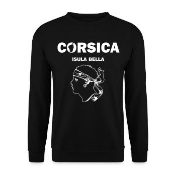 Corsica Isula Bella Corse Pirate France - Unisex Pullover - Schwarz - Vorne - Alina (178cm) & Michal (187cm)
