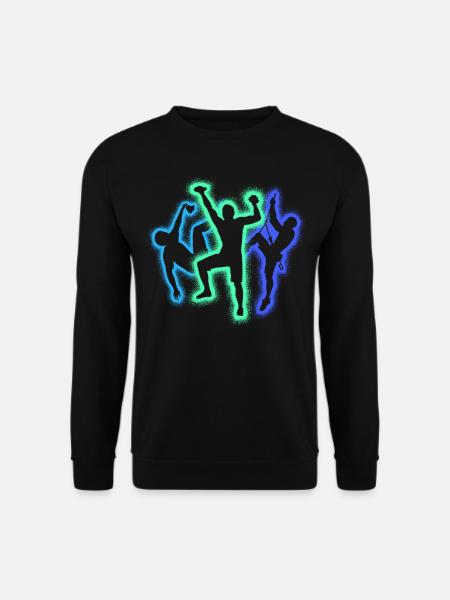 Klettern Berge Kletterer Silhouetten Bouldern - Unisex Pullover - Schwarz