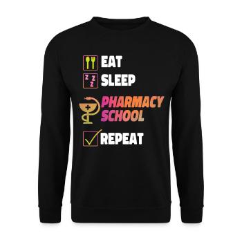 Pharmacy Tech Technician - Unisex Sweatshirt - black - Front - Alina (178cm) & Michal (187cm)