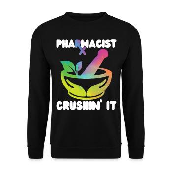 Pharmacy Tech Technician - Unisex Sweatshirt - black - Front - Alina (178cm) & Michal (187cm)