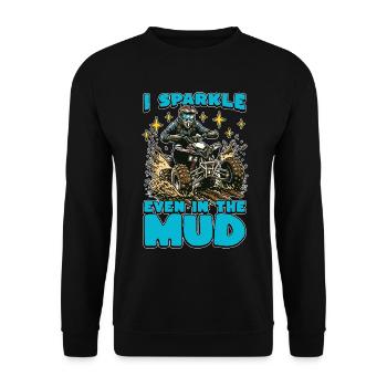 Mud Racing I Sparkle Even In The Mud Motorsport - Unisex Sweatshirt - black - Front - Alina (178cm) & Michal (187cm)