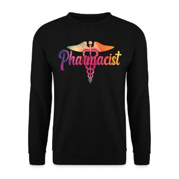 Technicien en pharmacie - Sweat-shirt Unisexe - noir - Devant - Alina (178cm) & Michal (187cm)