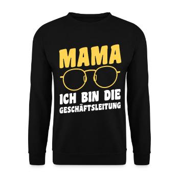 Geschäftsleitung Mutter Team Mama - Unisex Pullover - Schwarz - Vorne - Alina (178cm) & Michal (187cm)