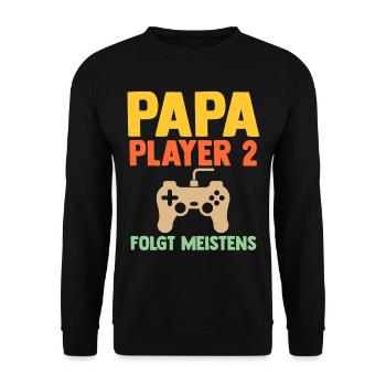 Père Équipe Papa - Sweat-shirt Unisexe - noir - Devant - Alina (178cm) & Michal (187cm)