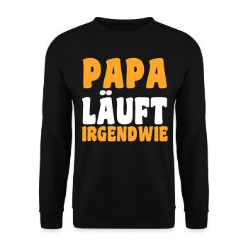 Père Équipe Papa - Sweat-shirt Unisexe - noir - Devant - Alina (178cm) & Michal (187cm)