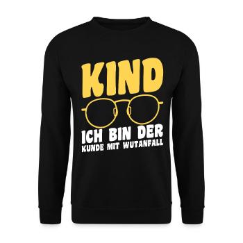 Tochter Sohn - Unisex Pullover - Schwarz - Vorne - Alina (178cm) & Michal (187cm)