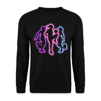 Soccer Female Soccer Silhouettes Women's Soccer - Unisex Sweatshirt - black - Front - Alina (178cm) & Michal (187cm)
