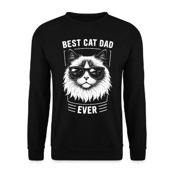 Bester Ragdoll Katzen Papa Ever Motiv - Unisex Pullover - Schwarz - Vorne - Alina (178cm) & Michal (187cm)