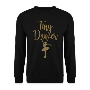 Tiny Dancer - Ballerina Silhouette - Unisex Pullover - Schwarz - Vorne - Alina (178cm) & Michal (187cm)