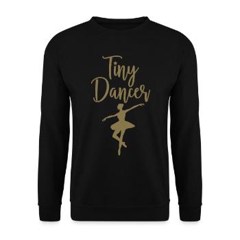 Tiny Dancer - Ballerina Silhouette - Unisex Pullover - Schwarz - Vorne - Alina (178cm) & Michal (187cm)