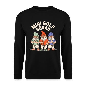 Équipe de minigolf – 3 nains en action - Sweat-shirt Unisexe - noir - Devant - Alina (178cm) & Michal (187cm)