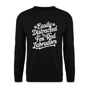 Easily Distracted By Fox Red Labradors - Unisex Sweatshirt - black - Front - Alina (178cm) & Michal (187cm)