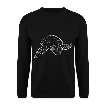 Turtle Turtle - Unisex Sweatshirt - black - Front - Alina (178cm) & Michal (187cm)