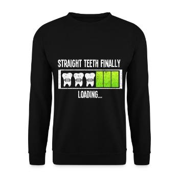 Dentiste Assistant dentaire Appareils orthodontiques I Cadeau - Sweat-shirt Unisexe - noir - Devant - Alina (178cm) & Michal (187cm)