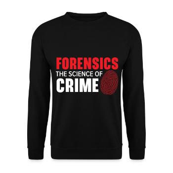 La criminalistique La science du crime La criminalistique - Sweat-shirt Unisexe - noir - Devant - Alina (178cm) & Michal (187cm)
