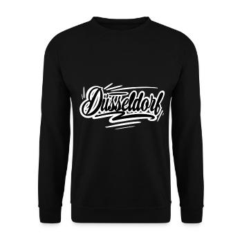 Dusseldorf - Sweat-shirt Unisexe - noir - Devant - Alina (178cm) & Michal (187cm)
