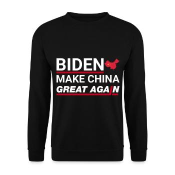 Make China Great Again Anti Joe Biden - Sweat-shirt Unisexe - noir - Devant - Alina (178cm) & Michal (187cm)