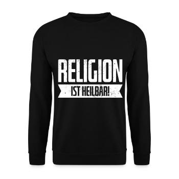 Religion Atheist Agnostiker Geburtstag Geschenk - Unisex Pullover - Schwarz - Vorne - Alina (178cm) & Michal (187cm)
