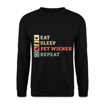 Teckel Teckel Propriétaire du teckel viennois - Sweat-shirt Unisexe - noir - Devant - Alina (178cm) & Michal (187cm)