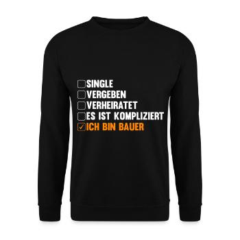 Landwirtschaft Landwirt Traktor Bauernhof Bauer - Unisex Pullover - Schwarz - Vorne - Alina (178cm) & Michal (187cm)