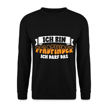 Ich bin Pfadfinder - Unisex Pullover - Schwarz - Vorne - Alina (178cm) & Michal (187cm)