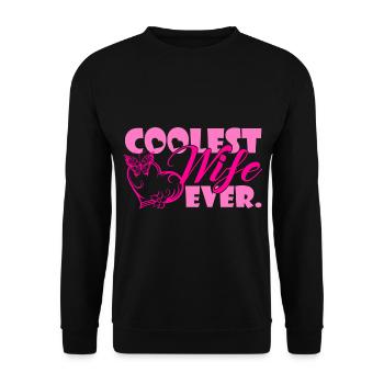 Coolest Wife Ever - Unisex Sweatshirt - black - Front - Alina (178cm) & Michal (187cm)