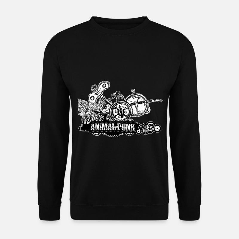 SteamPunk Uhren AnimalPunk - Unisex Pullover - Schwarz