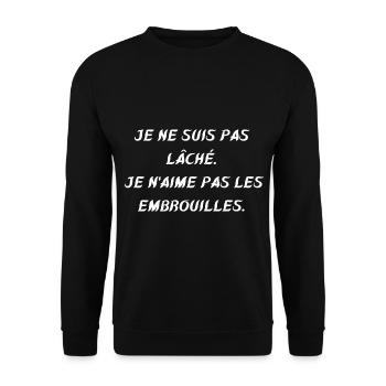 Humour - Sweat-shirt Unisexe - noir - Devant - Alina (178cm) & Michal (187cm)