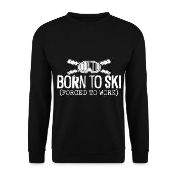 Skiers Skiing Skiing Snow Ski slope Gift - Unisex Sweatshirt - black - Front - Alina (178cm) & Michal (187cm)