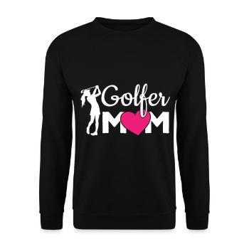 Golf Golfer Golfball Golfspieler Golfschläger - Unisex Pullover - Schwarz - Vorne - Alina (178cm) & Michal (187cm)