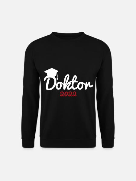 Doktortitel 2022 Doktorhut Promotion Doktor - Unisex Pullover - Schwarz