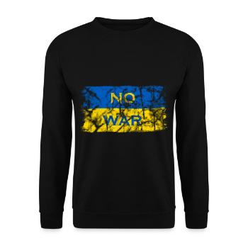 L’Ukraine flag No War - Sweat-shirt Unisexe - noir - Devant - Alina (178cm) & Michal (187cm)
