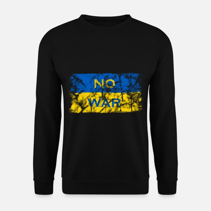 Ukraine Flagge No War - Unisex Pullover - Schwarz