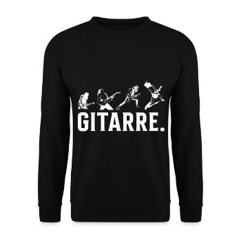 Gitarre - Unisex Pullover - Schwarz - Vorne - Alina (178cm) & Michal (187cm)