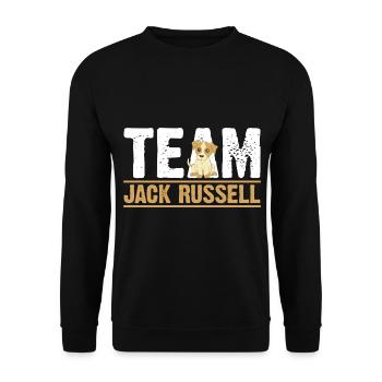 Hund Jack Russell - Unisex Pullover - Schwarz - Vorne - Alina (178cm) & Michal (187cm)
