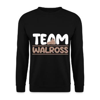 Walross - Unisex Pullover - Schwarz - Vorne - Alina (178cm) & Michal (187cm)