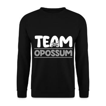 Opossum - Unisex Pullover - Schwarz - Vorne - Alina (178cm) & Michal (187cm)