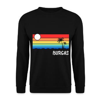 Burgas Sunrise Design Bulgaria Balkans Holidays - Unisex Sweatshirt - black - Front - Alina (178cm) & Michal (187cm)