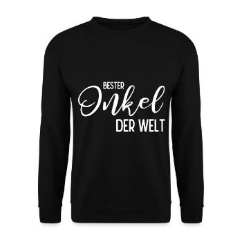 Bester Onkel der Welt - Unisex Pullover - Schwarz - Vorne - Alina (178cm) & Michal (187cm)