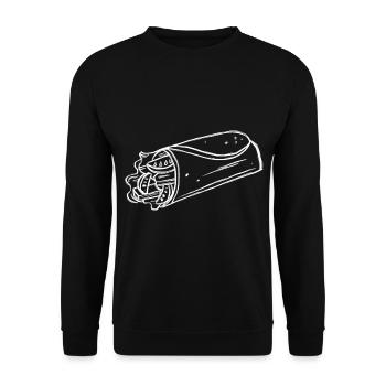 Burrito Symbol - Unisex Pullover - Schwarz - Vorne - Alina (178cm) & Michal (187cm)
