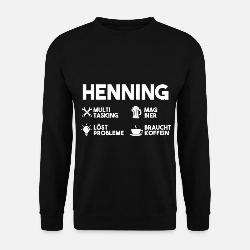 Henning - Unisex Pullover - Schwarz
