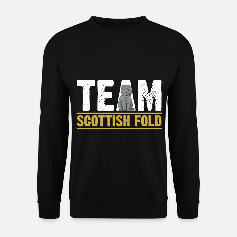 Scottish Fold Katze - Unisex Pullover - Schwarz