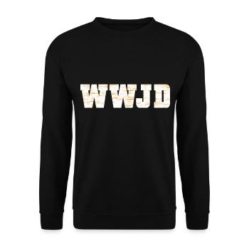 Jésus - Jésus Christ - Dieu - WWJD - Sweat-shirt Unisexe - noir - Devant - Alina (178cm) & Michal (187cm)