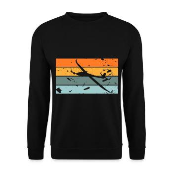 gliding - Unisex Sweatshirt - black - Front - Alina (178cm) & Michal (187cm)