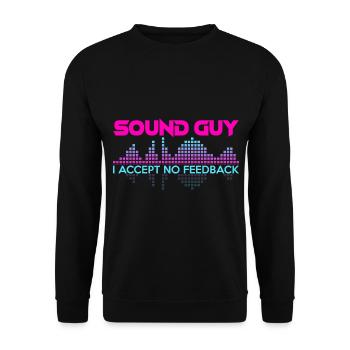 Audiotechniker Tonmeister Musikproduzent - Unisex Pullover - Schwarz - Vorne - Alina (178cm) & Michal (187cm)