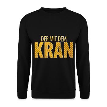 Kranführer Kran Vater Vatertag Bauarbeiter Papa - Unisex Pullover - Schwarz - Vorne - Alina (178cm) & Michal (187cm)